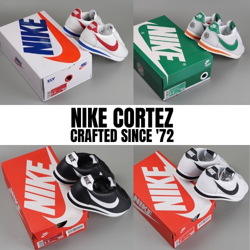 NIKE CORTEZ FORREST GUMP XLV &quot;ANNIVERSARY&quot; / STRANGER THINGS &quot;HAWKINS&quot; / CLASSIC BLACK WHITE ORIGINAL 100%