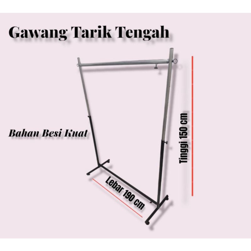 Gawang gantungan baju model (tarik full/tarik tengah)