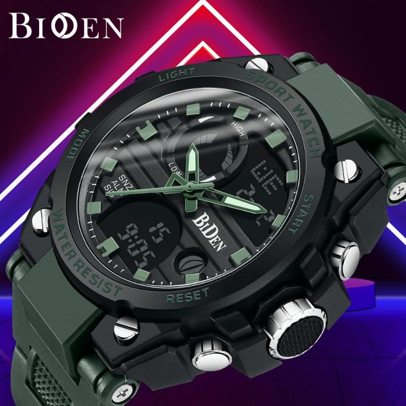 BIDEN ORIGINAL DUALTIME MILITER TAHAN AIR KUARSA SPORTY JAM TANGAN PRIA ORIGINAL