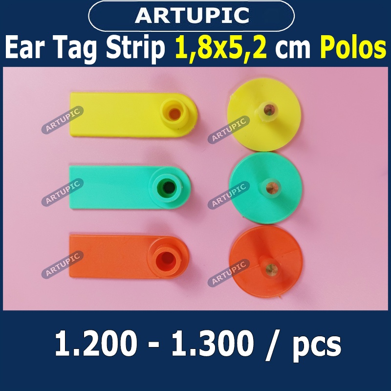 Ear Tag Strip 1.8x5.2 cm POLOS ECERAN Eartag Necktag Anting bisa Kalung Kambing Sapi Babi Domba Jyda Tanpa Nomer Nomer Blank