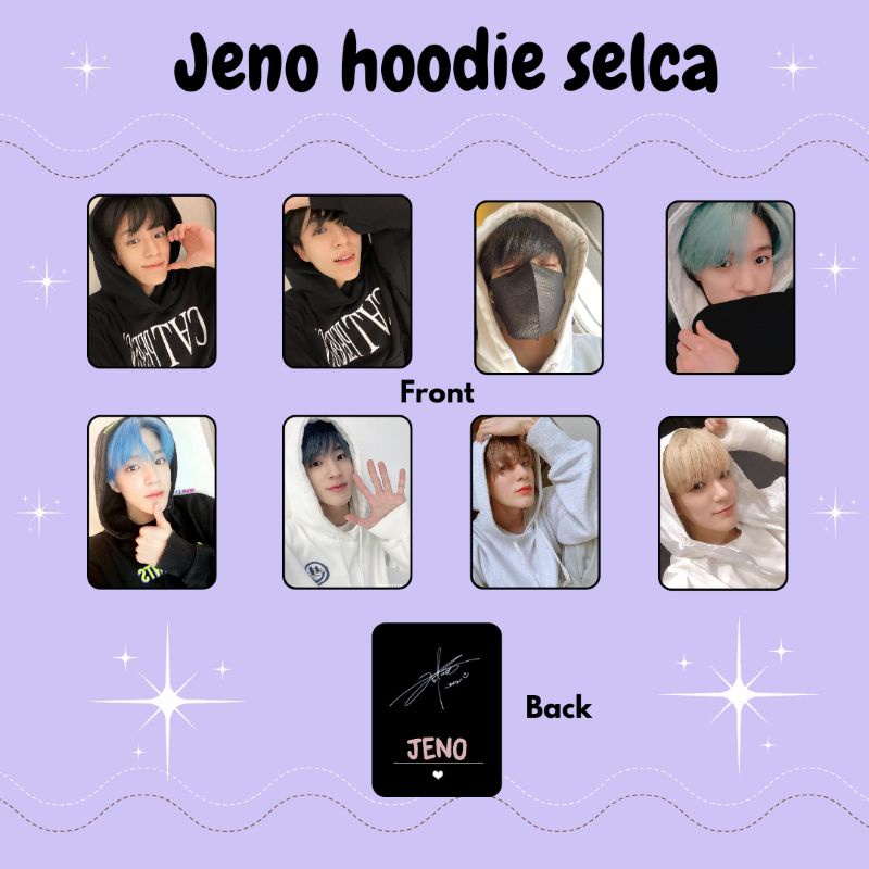 [fanmade] jeno hoodie selca/photocard jeno selca/pc jeno selca