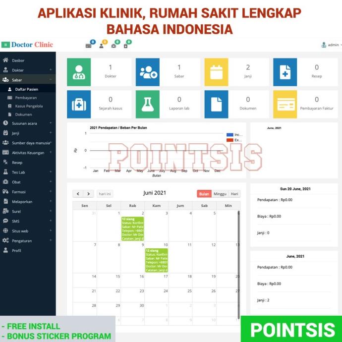 Source Aplikasi Software Klinik Sim Rs Dokter Full Php Ci