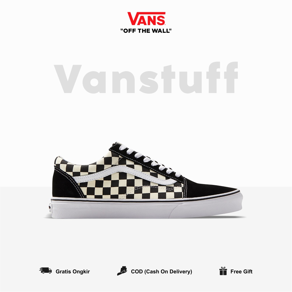 Vans Oldskool Primary Checkerboard Black White Cowo Original 100% BNIBWT Old School Catur Ori Authentic Guarated