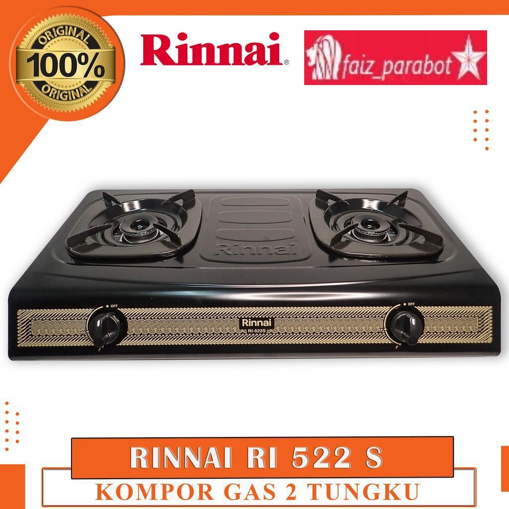 Kompor RINNAI RI 522 S / RI 522S ceflon 2 tungku