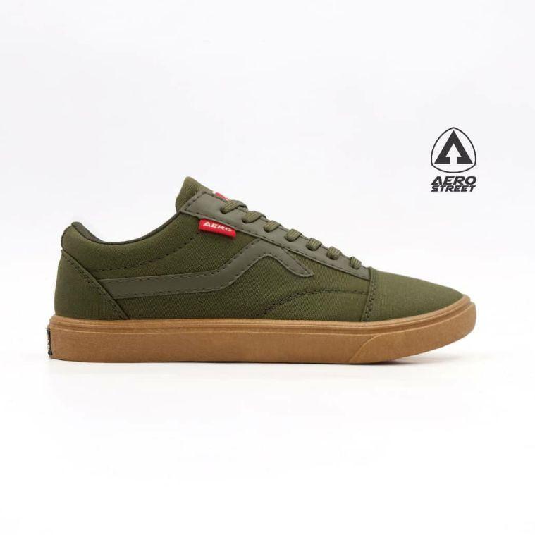 ➩t7 Laris❃➩ Aerostreet Massive Gum Hitam / Putih / Army / Swallow | Sepatu Sneakers Pria Wanita 71 ✿