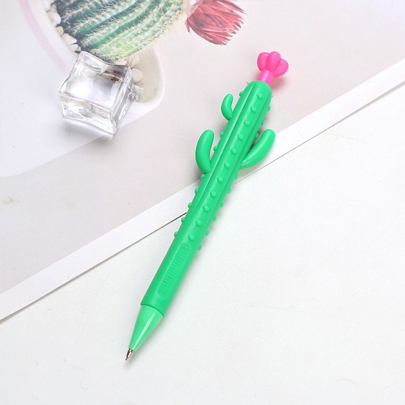 COD ❤️ Pen Puter Spinner Toys/ Spinning Pen/ Pulpen Putar Spinner/ Bolpoin Anti Slip Untuk Anak / Dewasa Anti Stress Rotating Pen Impor Harga Rendah-Bellamy's-6-Cactus-0.5mm