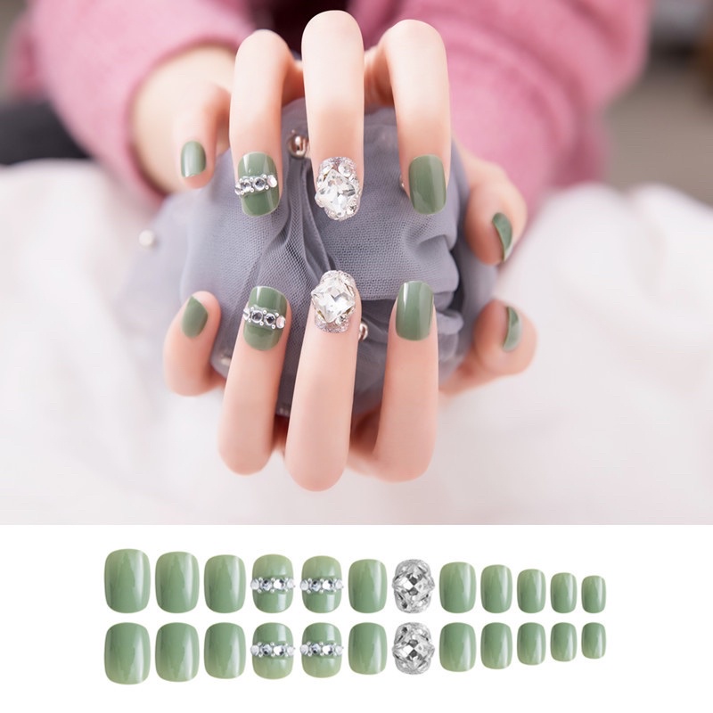 Kuku Palsu 【A52，lem sticker】Nikah kuku Wedding False Nailart Pengantin Tangan