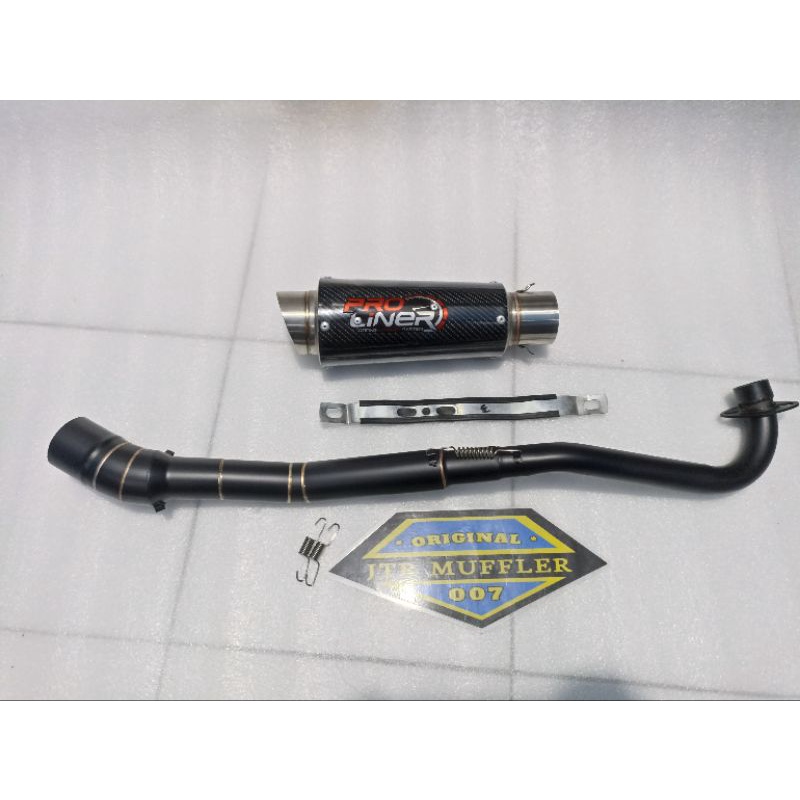 Knalpot Proliner black Supra x 125 Supra fit Revo absolute Fit blade kharisma 125