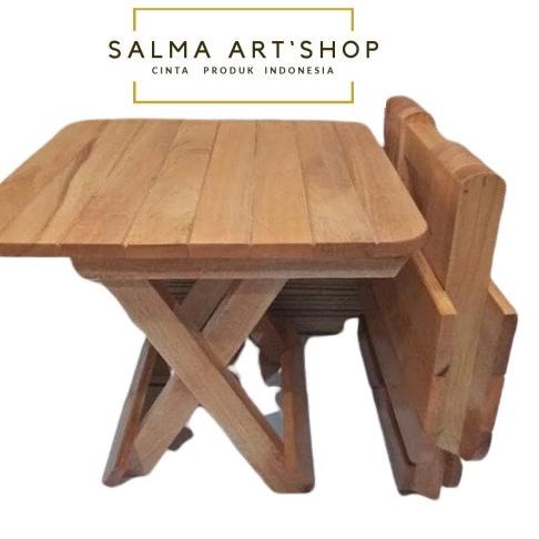 meja lipat belajar kayu(kecil)