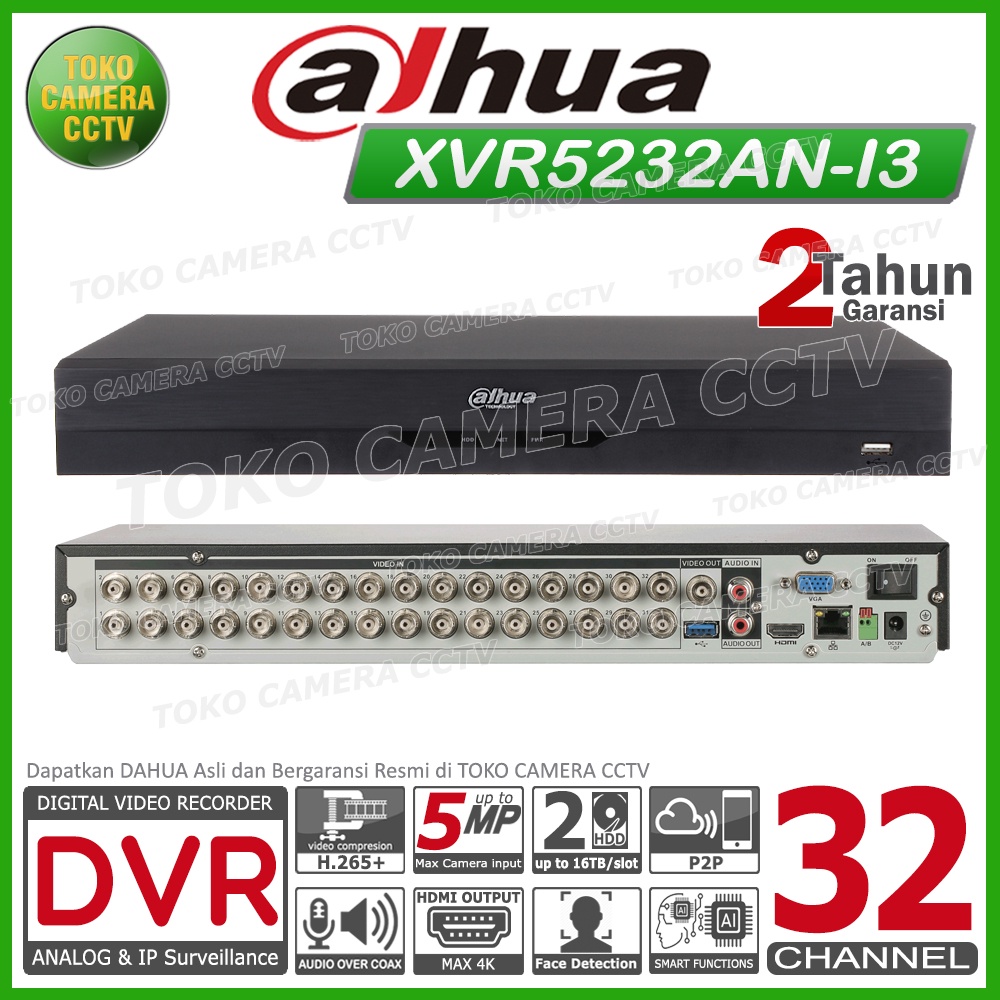 DVR CCTV 32 CHANNEL DAHUA XVR5232AN-I3 / DVR 32 CH XVR 5232AN-I3