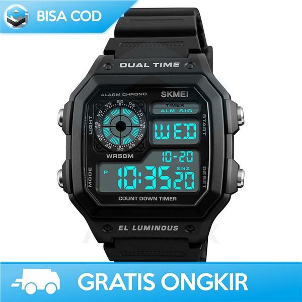 JAM TANGAN DIGITAL MURAH PRIA SKMEI 1299 ORIGINAL - JAM TANGAN COWOK WATER RESISTANT BERKUALITAS