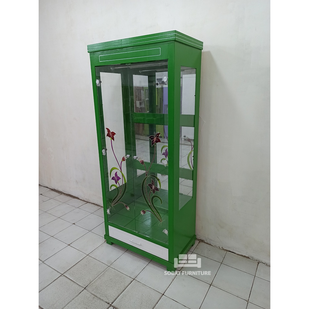 Lemari Pakaian Gamis Gantung Kaca 2 Pintu