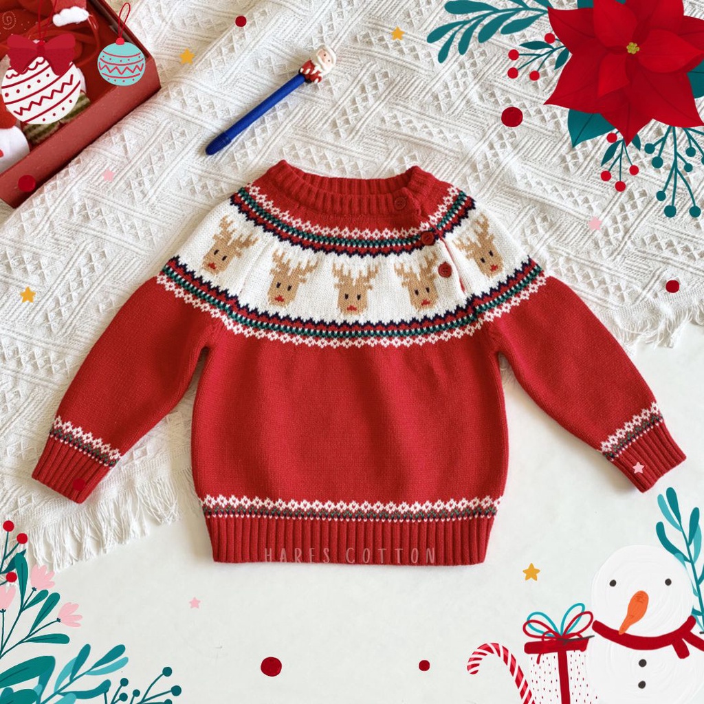 Baju natal anak perempuan - Baju natal deer lucu