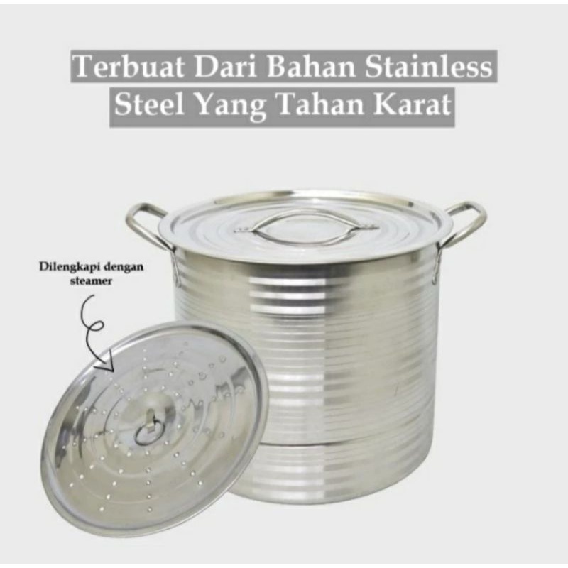 Panci Setainless Steamer Kukus Dandang Langseng Stainless Steel