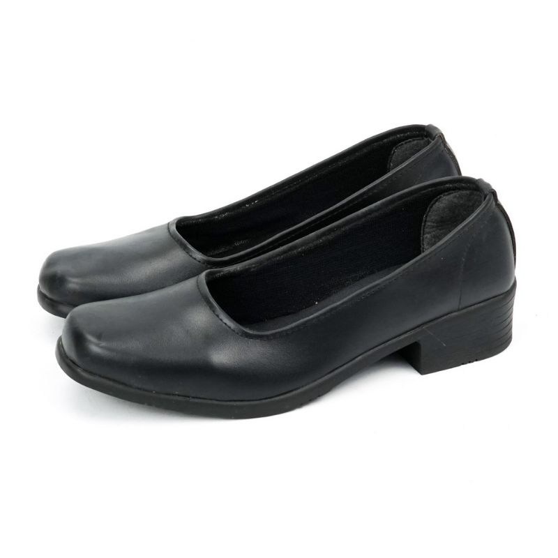 PROMO SEPATU TERLARIS DISKON Pantofel Wanita Hak 3 Cm Hitam Sekolah Paskibra Kantor COD
