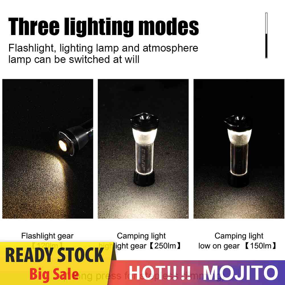 Lampu LED Gantung Anti Air Warna Hitam Untuk Tenda Camping / Outdoor