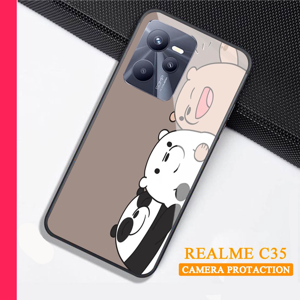 Softcase Glass Kaca REALME C35 - Case Handphone REALME C35 [T48]