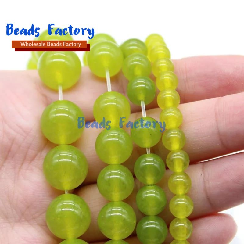Manik Batu Natural Bright Green Jade Bahan Gelang Kalung Tasbih