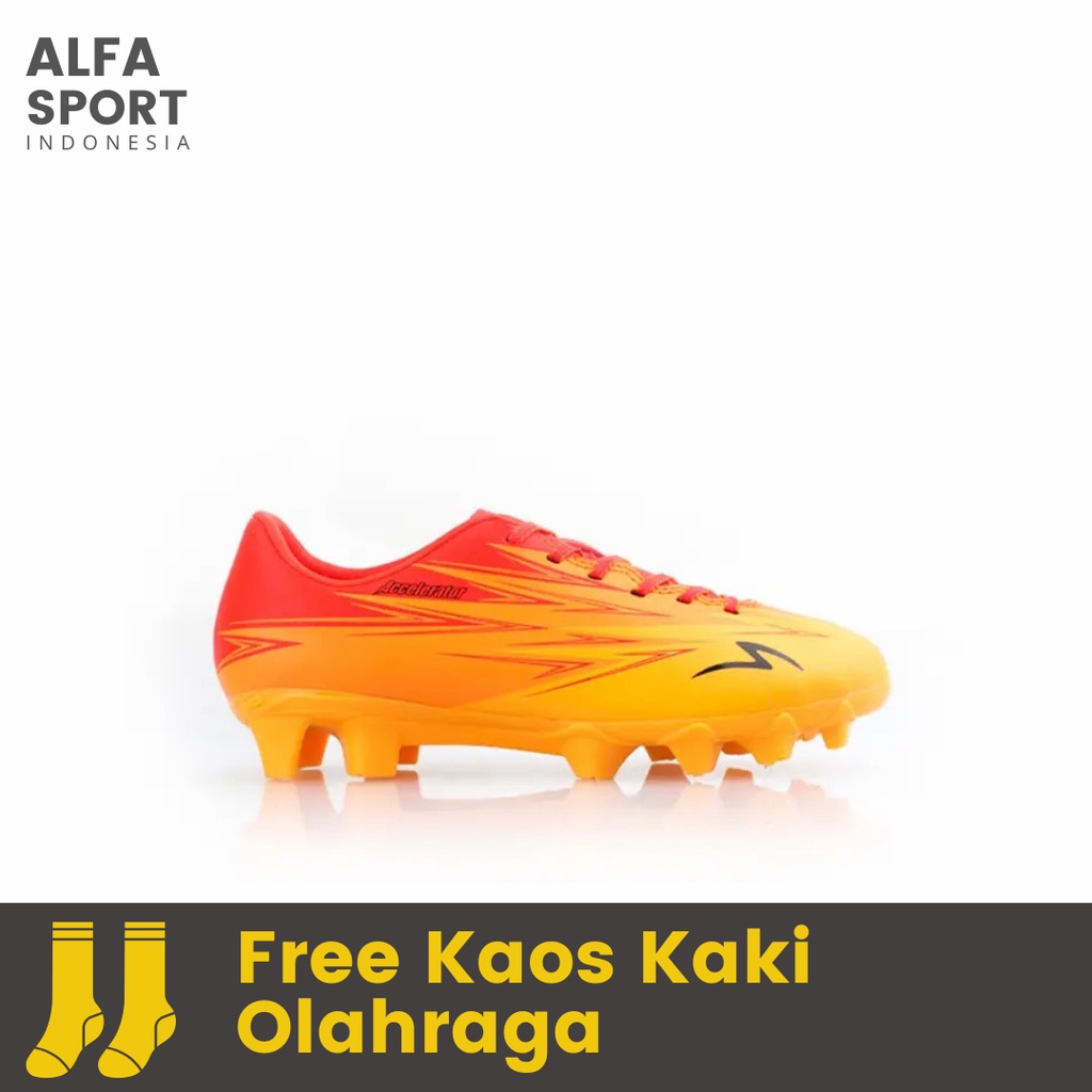 Sepatu Bola Pria Specs Lightspeed 3 Fg Jr Saffron Merah Terang