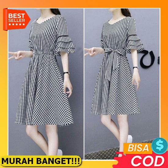 Dress Wanita Korea Style Summer Casual Dress Sexy Pantai Bali Maxi Dress Premium Import Bangkok Kore