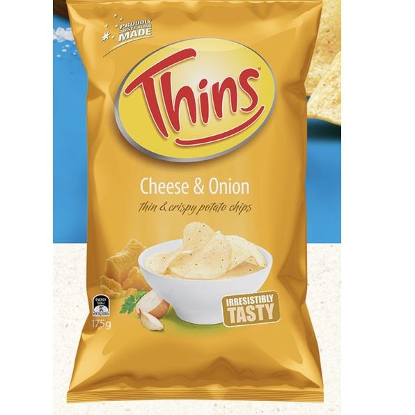 

FLASH SALE THINS POTATO CHIPS 175 gram | KERIPIK KENTANG | PRODUCT OF AUSTRALIA !!