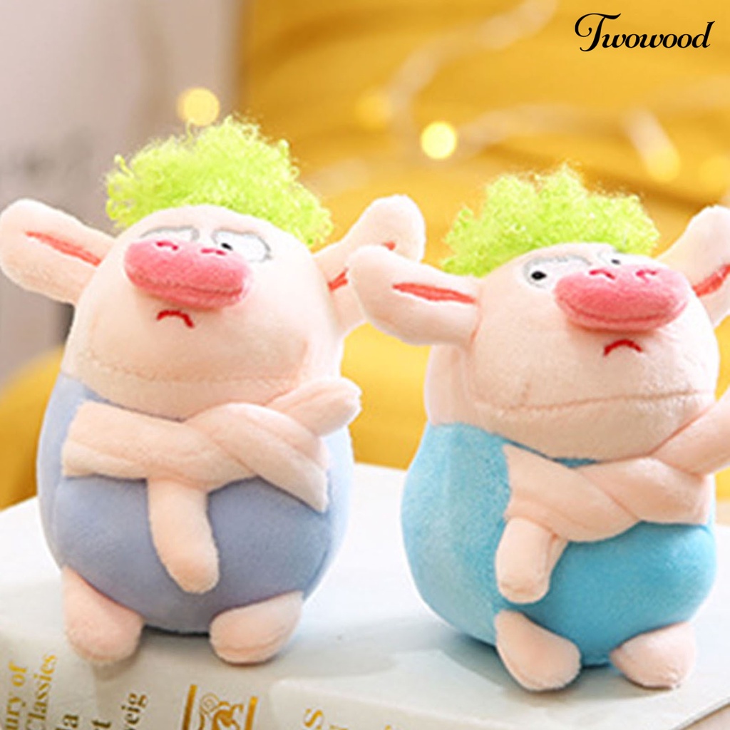 Twowood Gantungan Kunci Boneka Babi Bahan Plush Untuk Hadiah Ulang Tahun