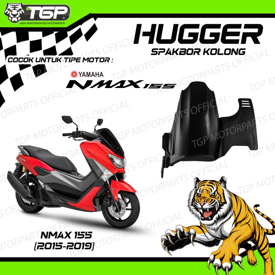 TGP HUGGER SPAKBOR KOLONG NMAX 155 HITAM (2020-2021) / Motor Nmax / Spakbor Kolong Nmax / Spakbor Kolong / Spakbor / Hugger / Hugger Nmax