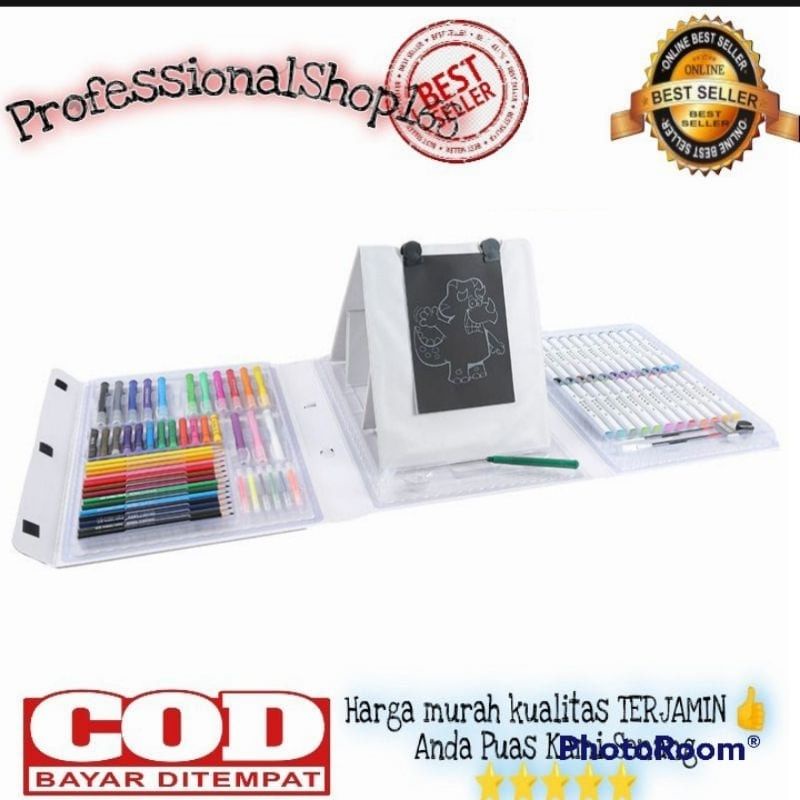 

PS - Alat melukis dan Mewarnai Set Crayon 98 Art Set Pensil Warna Warni 98 Pcs / Crayon Colouring Set 98 in 1 / Gulali Books Paket Art Set 98in1 Alat menggambar