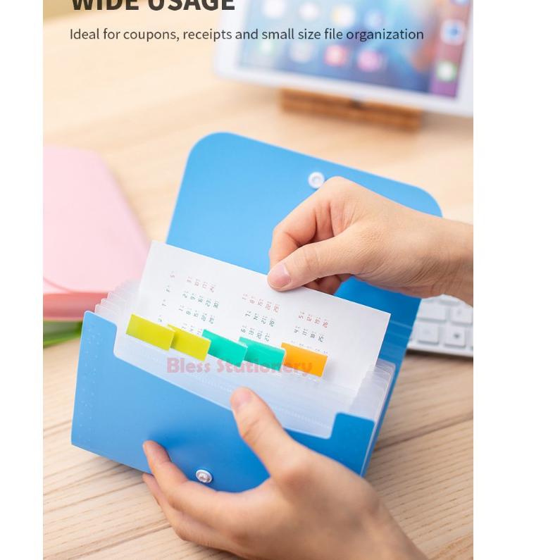 

PW542 Deli Dompet plastik A6 map uang map nota map giro Expanding File - E5561 ㊘ 32