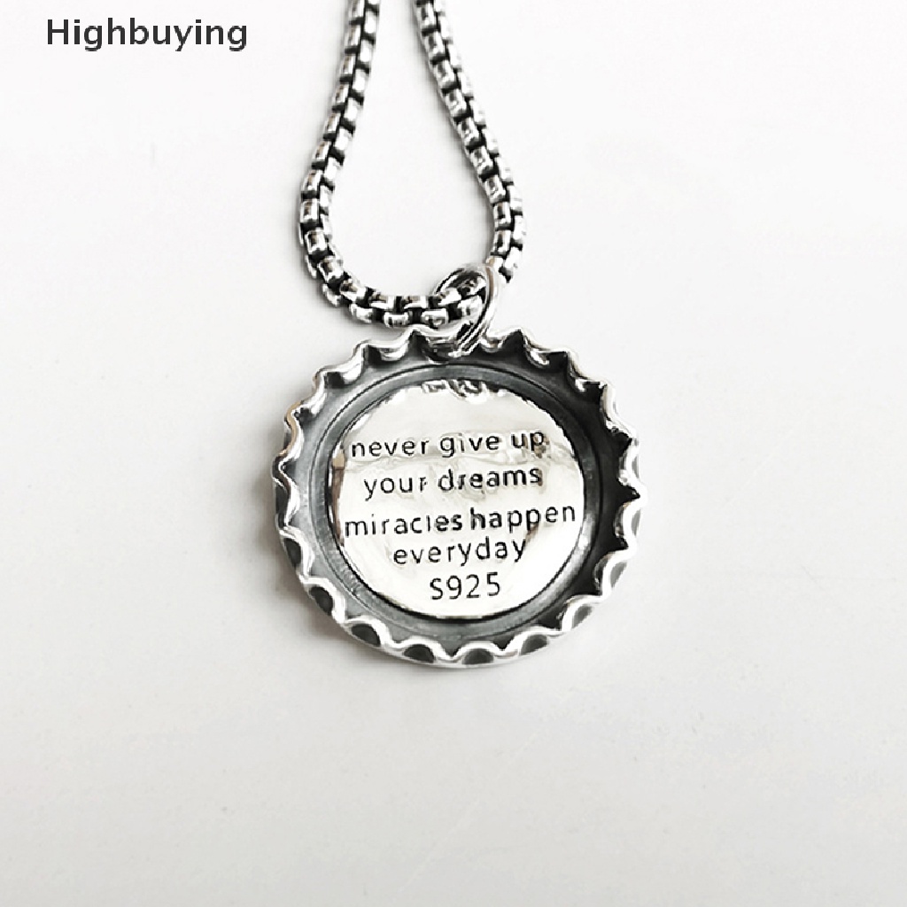 Kalung Rantai Liontin Botol Cola Bahan Metal Warna Silver Gaya Retro Vintage Punk Hip-hop Klasik Glory