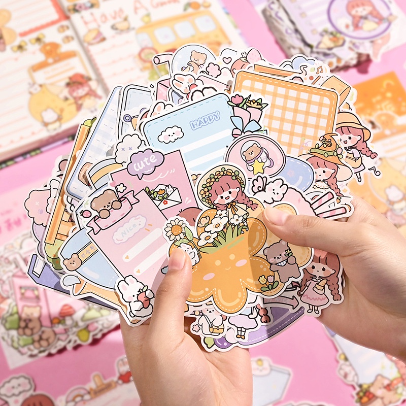 PAOPAO Stiker All About Eat Edition Cute isi 70 Lembar Import Character