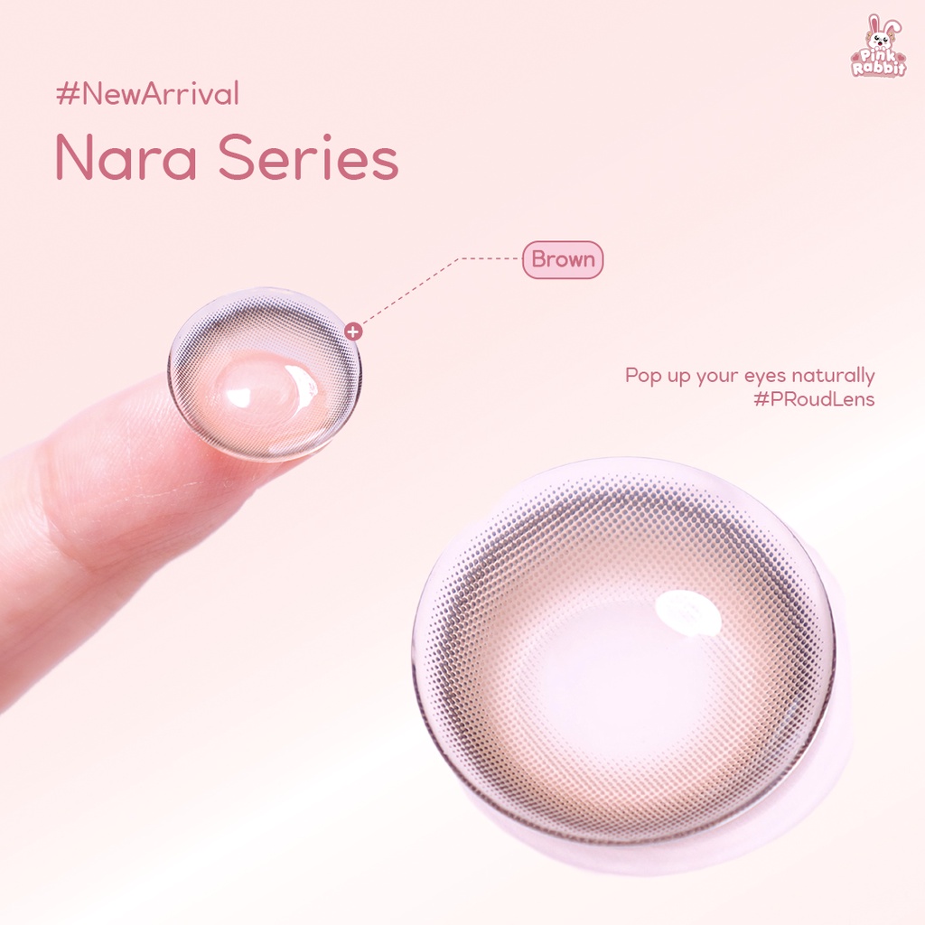 PINKRABBIT Softlens Nara Brown (Normal, Minus 0.5 s/d 10.00)