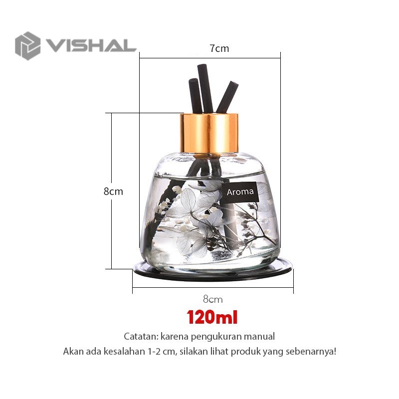 VISHAL Reed Diffuser Aromatheraphy Pengharum Ruangan Parfum Ruangan Essential Oil Relaxing + Bunga