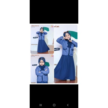 Setelan rok+blazer anak adeline tweed