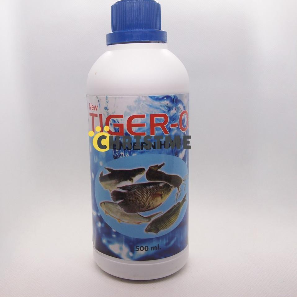 "RBG.18Oc22ᴷ" Tiger O2 500ml - Larutan Penjernih air kolam ikan Lele Gurame Nila Koi Udang dll Membu