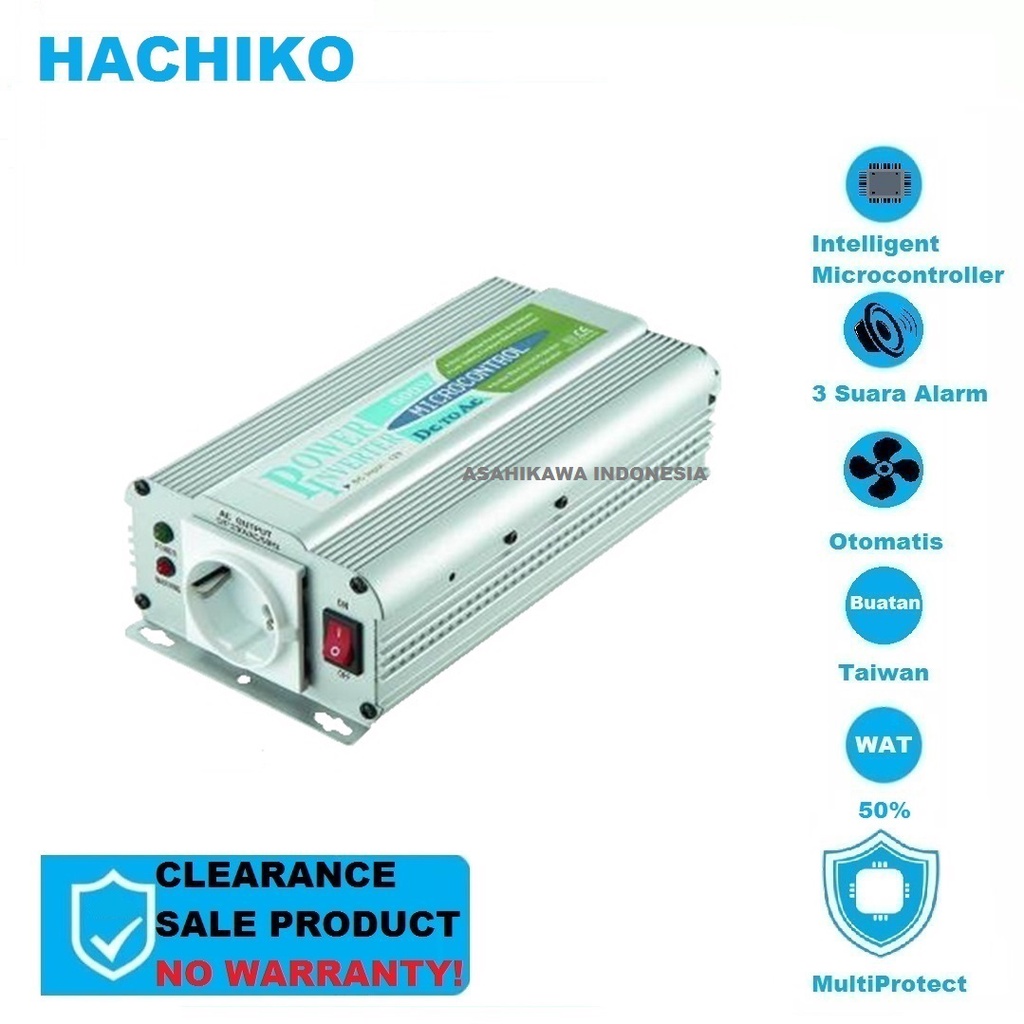 Hachiko DC to AC Power Inverter DC to AC HK-1200VA Made in Taiwan