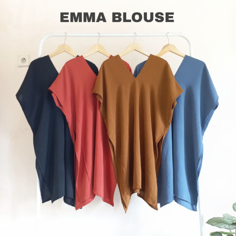 LONG SQUARE TOP ATASAN BLOUSE WANITA CRINKLE BIG SIZE