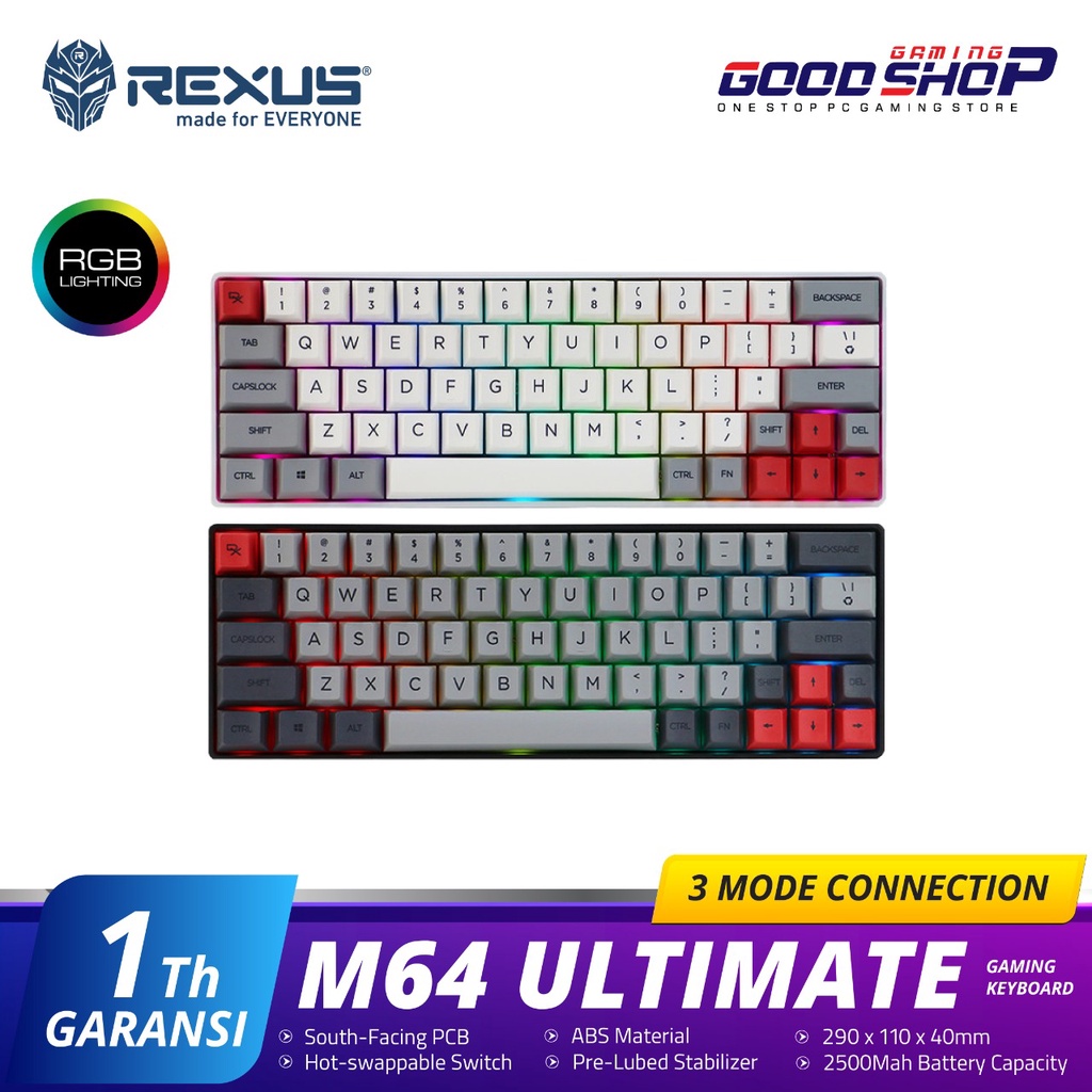 Rexus Keyboard Bluetooth Gaming Mechanical Daxa M64 Ultimate