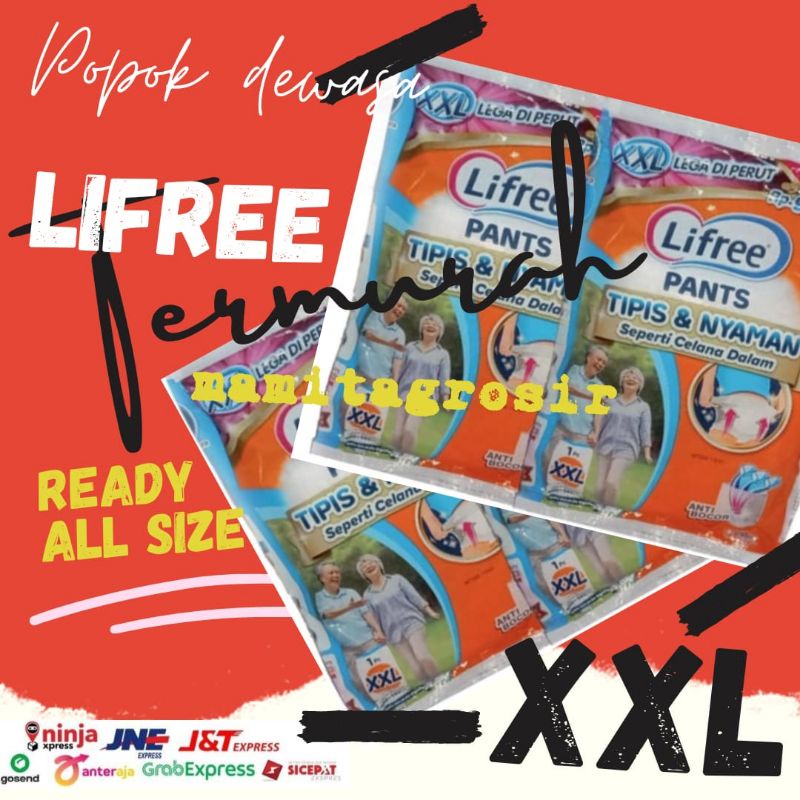 LIFREE XXL Pampers dewasa / lansia [ LIMITED SIZE ]