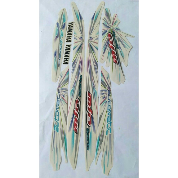stiker striping Yamaha Mio Sporty 2008 putih