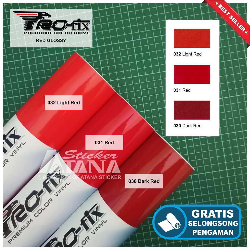 Skotlet Merah Glossy Scotlet Red Tua Muda Stiker Maroon Cabai Metalik Sticker Gloss Kilap Decal Vinyl Meteran Roll Sepeda Motor Matic Mobil Scotlite Body Scotlight Nyala Dekorasi Kaca Background Aquarium Lantai Tiang Aksesoris PCX NMAX Vario Vixion CBR