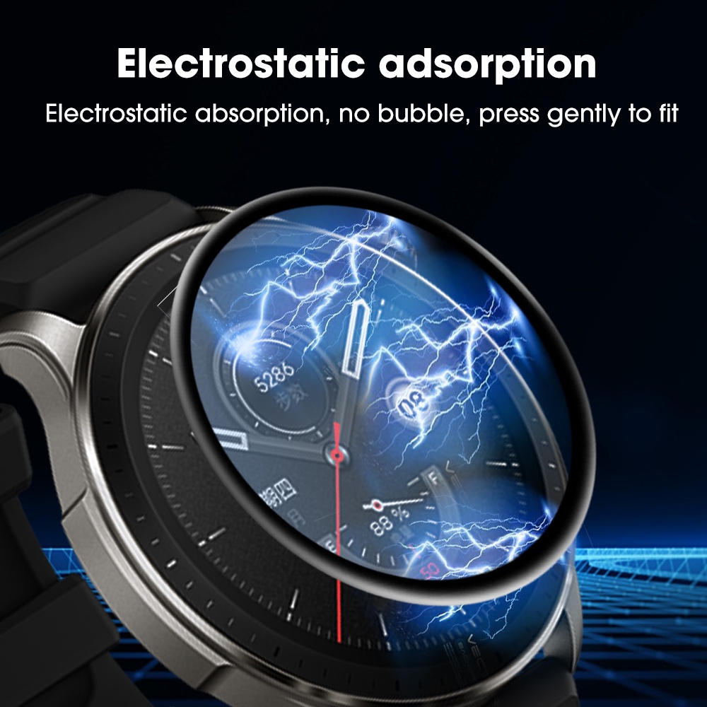 Film Pelindung Layar Transparan Anti Gores / Sidik Jari Untuk Smartwatch Huami Amazfit GTR 4 / GTS 4