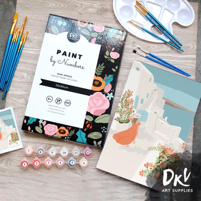 

Paint By Number 20x30cm Girl Series DIY Painting Kit Mewarnai Lukisan