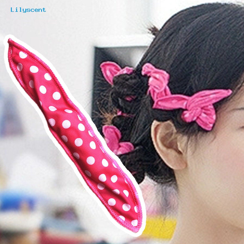 Alat Pengeriting Rambut Bahan Spons Motif Polkadot Untuk Wanita