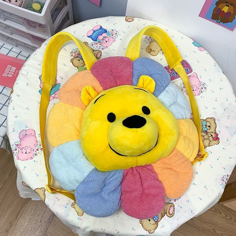 ▬✹Sera Impor 2022 Baru Winnie The Pooh Siswa Ransel Bunga Matahari Boneka Mewah Tas Ransel Anak Tas Boneka Lucu