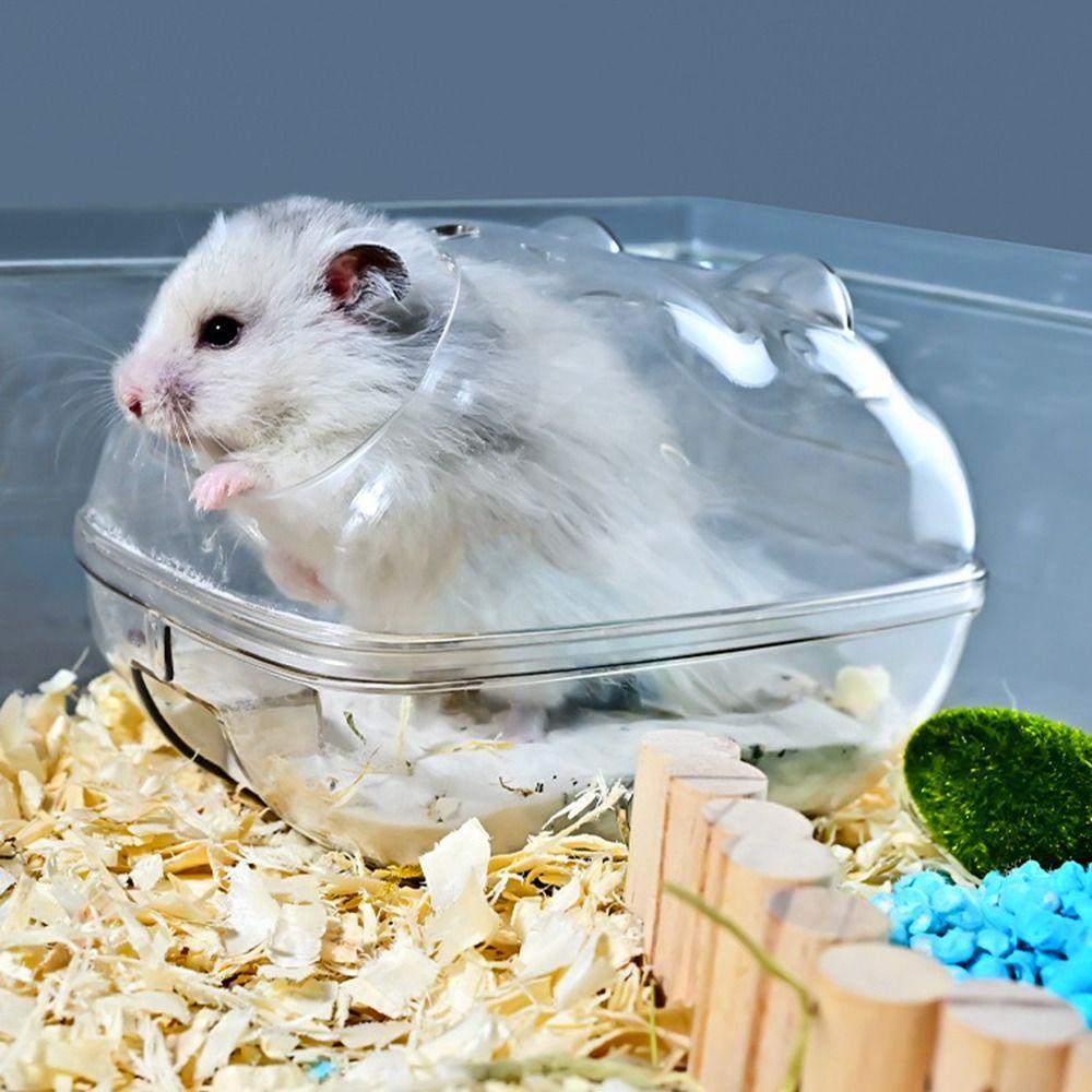 REBUY Rebuy Hamster Pasir Kamar Mandi Hewan Kecil Tahan Lama Mandi Toilet Bak Mandi Plastik Indoor Sand Bath Corner