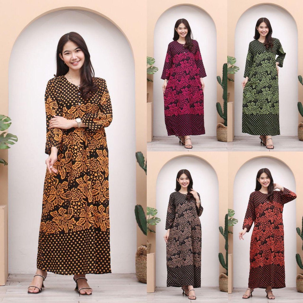 Longdres Batik ARETHA Daster Panjang Busui Terbaru Ku By prass