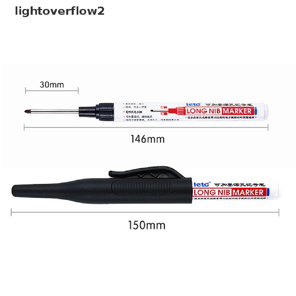 (lightoverflow2) Spidol Hitam Multifungsi Kepala Panjang Untuk Dekorasi Kamar Mandi / Pekerjaan Kayu