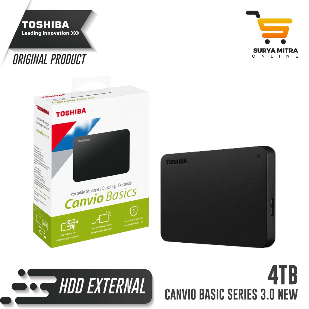 Harddisk Eksternal Toshiba Canvio Basic 4tb