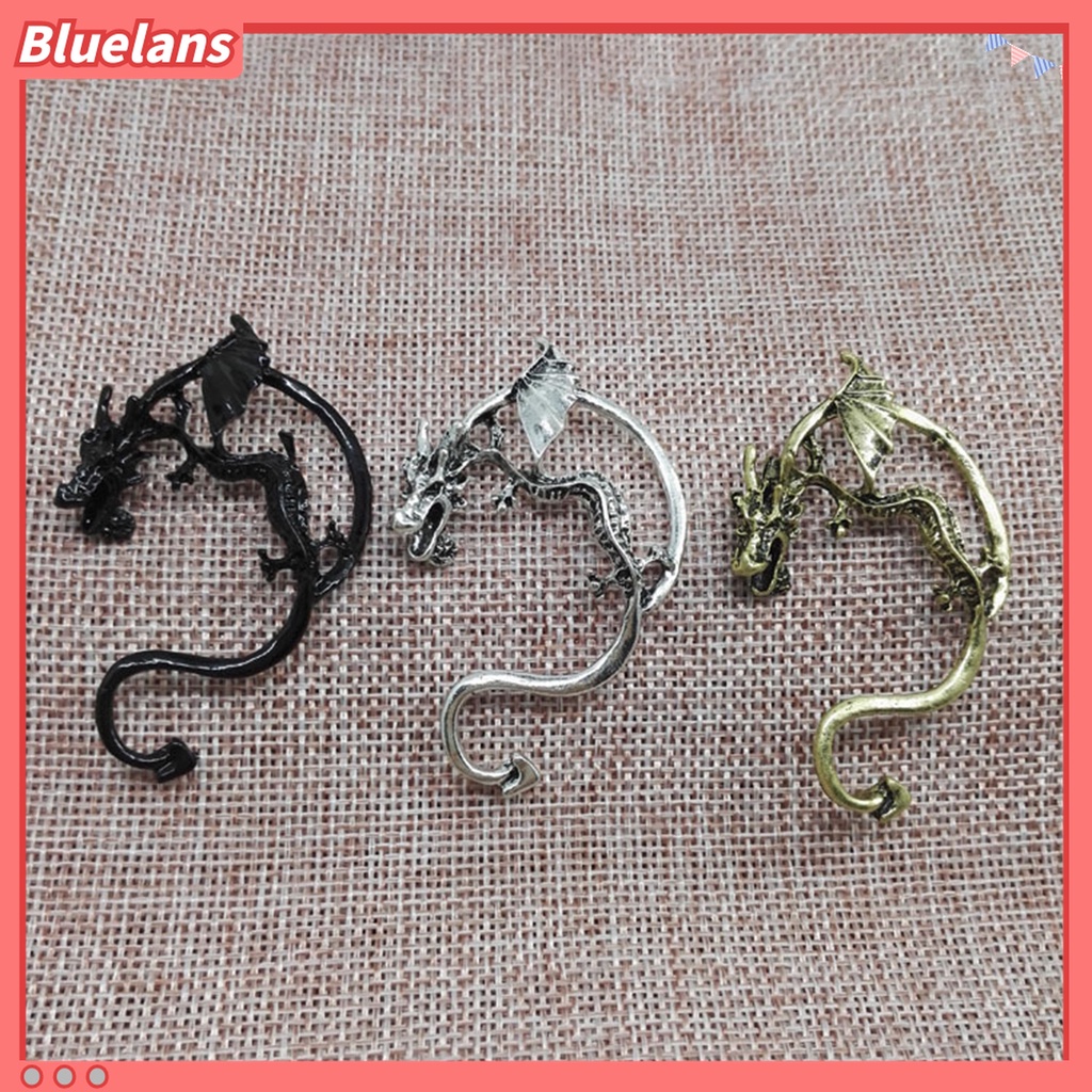 1 Pc Perhiasan Anting Tulang Rawan Desain Naga Gaya Punk Untuk Unisex